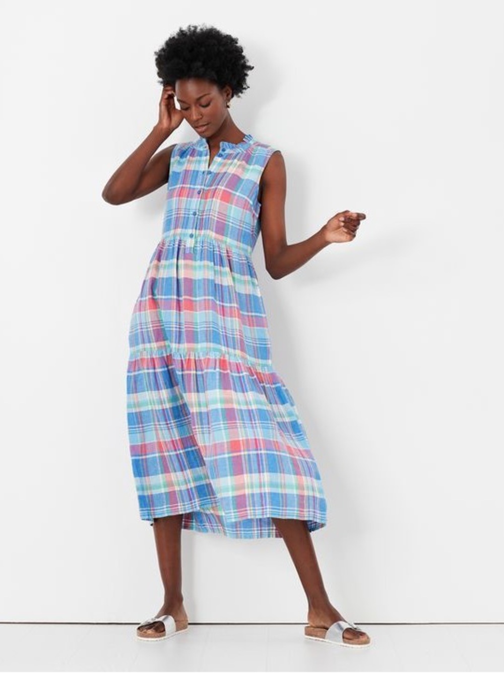 Joules linen midi dress